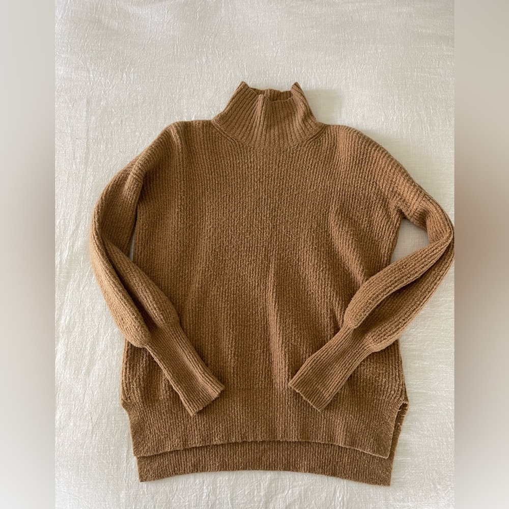 French Connection - Flossy Balloon Sleeve Mock Neck Sweater